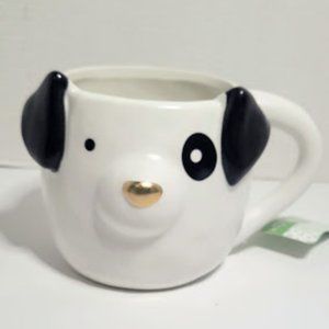 Black and White Puppy Dog Ceramic Coffee Mug Brand New with Tags